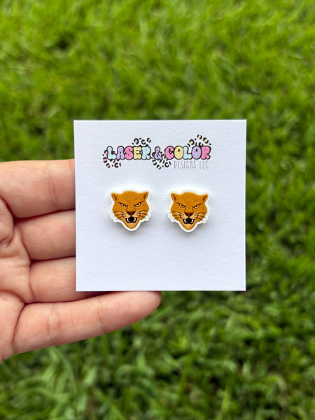 Laser & Color Designs LLC - Mascot Earrings, Football, Team Spirit, School