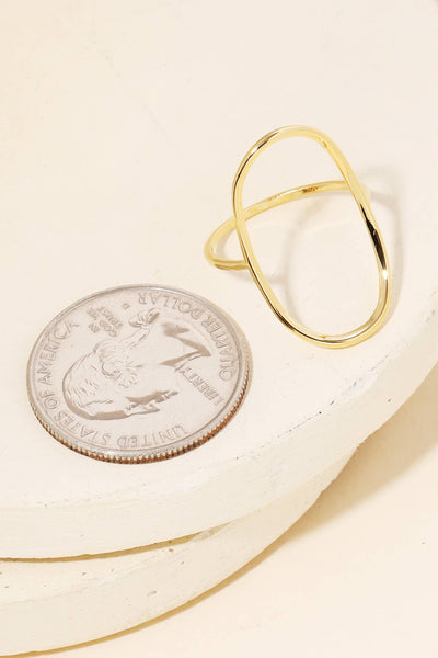 Anarchy Street - Curved Oval Minimalist Ring