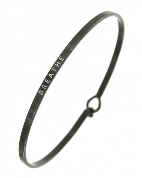 0011 PREMIERE - FR2769 BREATHE_3mm Inspired Message Brass Bangles