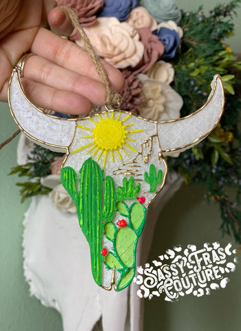 Sassy Fras Couture - Arizona Steer Skull Car Freshie: 1000 Wishes