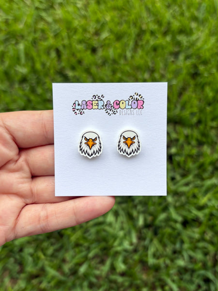 Laser & Color Designs LLC - Mascot Earrings, Football, Team Spirit, School
