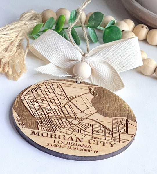 Geaux Magnolia - Map Custom Ornament Christmas Ornament