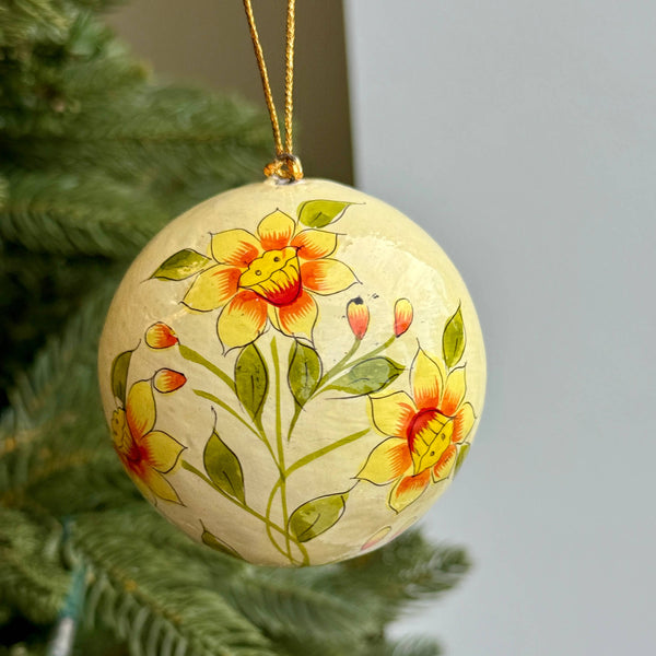Ornaments 4 Orphans - Floral Ball Paper Mache Ornament Bundle 12pk