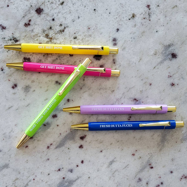 DIYxe - Set Of 5 Sweary Pens | Funny Stationery