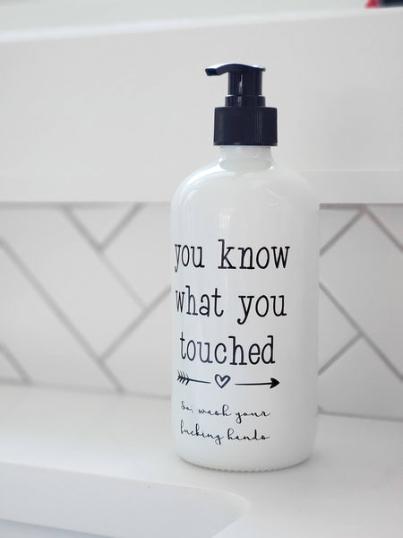 tcbco - Wash Your Fucking Hands Glass Soap Dispenser