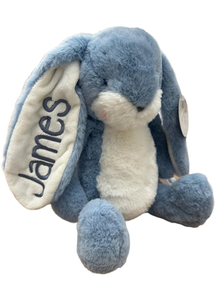 Personalized Bunnies By the Bay - Little Nibble 12" Floppy Bunny - Stormy Blue