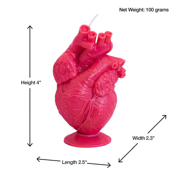 Candle Lume - Anatomical Heart Candle: Red