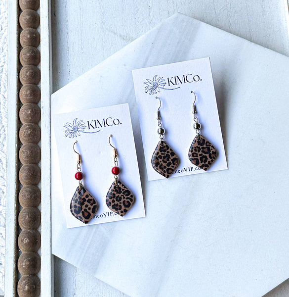 KIMCo. - Polymer Clay Earrings - Everyday - Leopard Print
