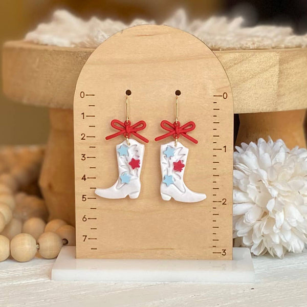 Clayhouse Colours - Fourth of July Handmade Earrings | Red White & Blue Earrings