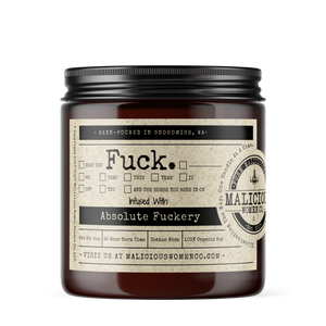 Malicious Women Candle Co - All the Fucks - Scent: Lemon Drop Martini