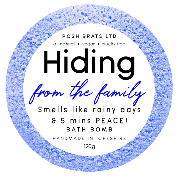 Posh Brats - Hiding from the Family Fizzy Bath Bomb VEGAN Handmade