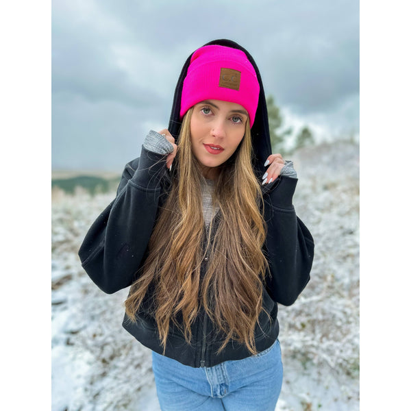 C.C Beanie - Unisex Classic Oversized Logo CC Beanie HTM1