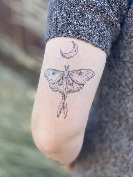 NatureTats - Luna Moth Temporary Tattoo