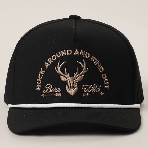 Fashion City - Buck Around And Find Out Embroidered Premium Trucker Hat
