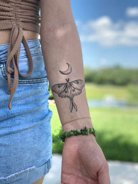 NatureTats - Luna Moth Temporary Tattoo