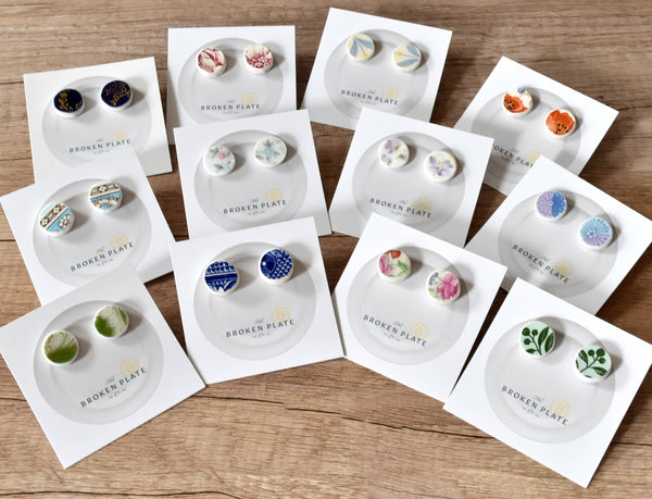 The Broken Plate Pendant Co - Broken Plate Stud Earring  
