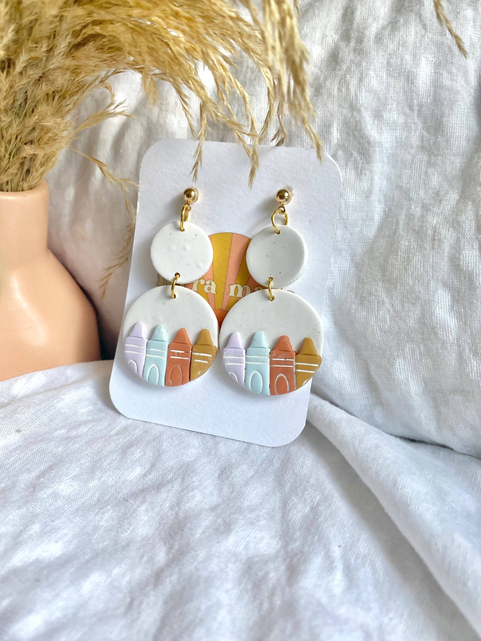 Terra Made - Crayola crayon dangle earrings