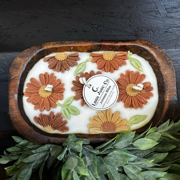 Luna Jane Co. - Fall Daisy Dough Bowl Candle: Fall Festival