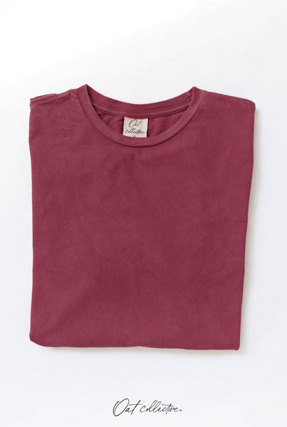OAT COLLECTIVE - Basic Blank Mineral Washed Graphic Tee