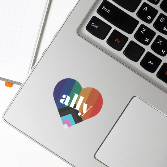 As Told By Ellie - Ally Pride Sticker LGBTQ Pride Month Proud Ally Decal