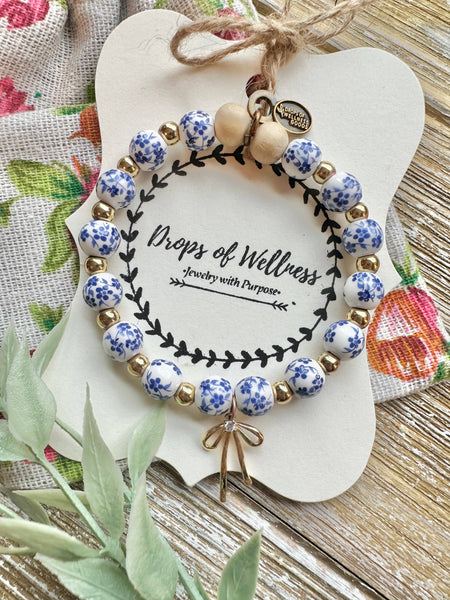 Drops of Wellness Goods - Diffuser Bracelet, Boho, Stretch Bracelet, The Florence