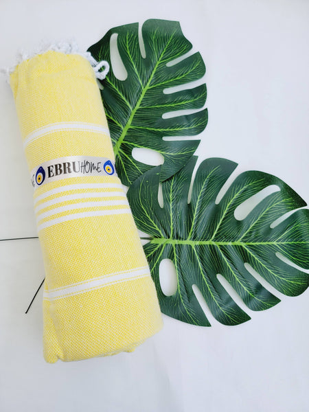 EBRU Home - Beach Towel Sand Proof Thin Turkish Towel,Throw 70x40: Water blue