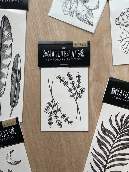 NatureTats - Lavender Twigs Temporary Tattoo