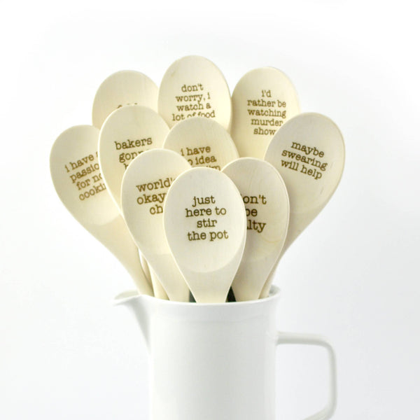 Wooden Spoons With Funny Phrases