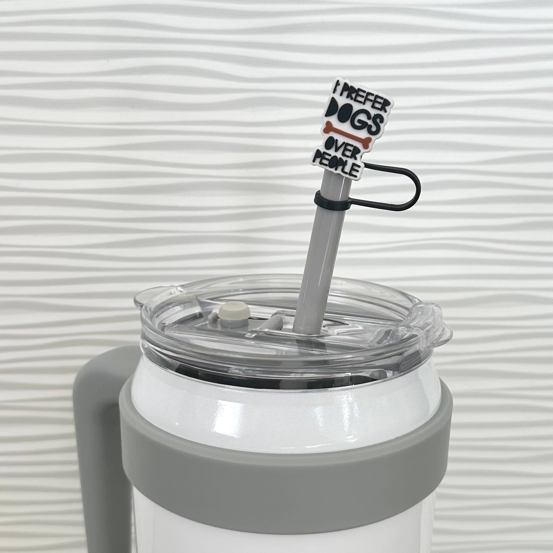 iconic mi - Straw Cover I Prefer Dogs Over People 10mm
