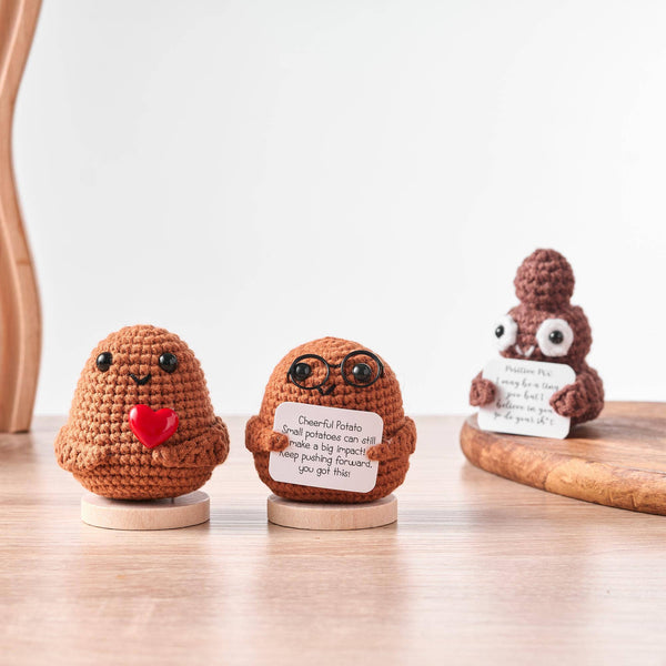 TOMOPOD LLC - Crochet Positive Potato, Amigurumi Potato, Cute Handmade Toy
