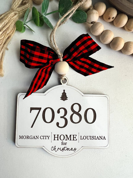 Geaux Magnolia - Zip Code Christmas Ornament Custom City & State