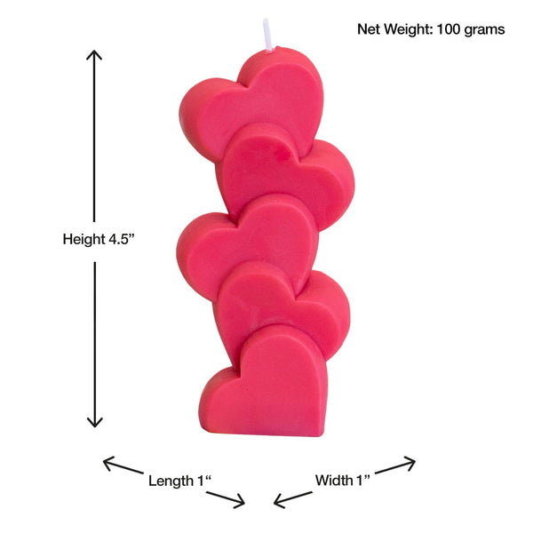 Candle Lume - Heart Pillar Candle: Red