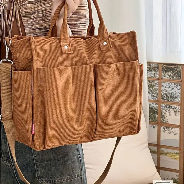 Kate Tuesday Jewelry - Fall Corduroy Tote Bags