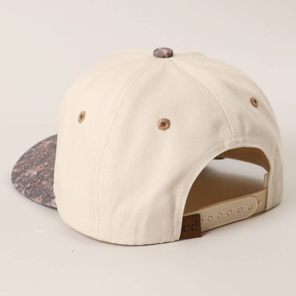 Fashion City - Two Tone Neutral Color BROWN CAMO Trucker Hat