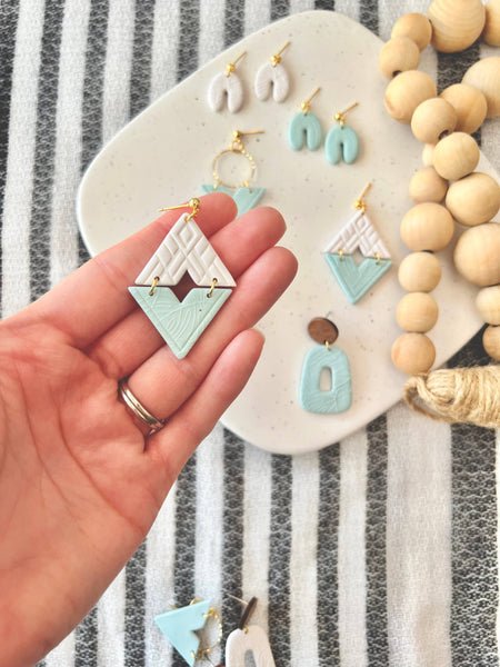 SeizeTheClayJewelry - Monstera Clay Earrings, Monstera Leaf Earrings