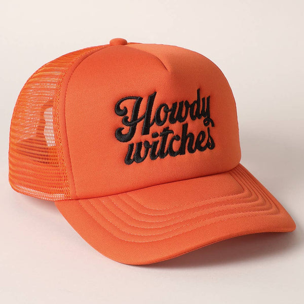 Fashion City - Howdy Witches Embroidered Mesh Back Trucker Hat