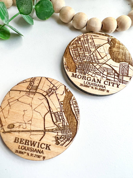 Geaux Magnolia - Map Custom Magnet