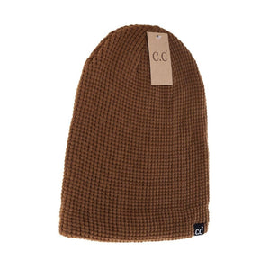 C.C Beanie - Unisex Waffle Knit Cuffed/Slouchy C.C. Beanie HTM4022