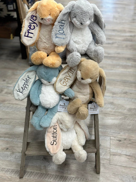 Personalized Bunnies By the Bay - Little Nibble 12" Gray Bunny