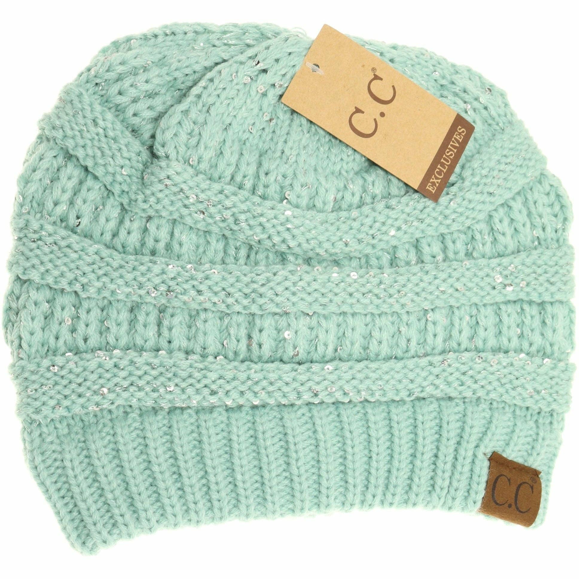 C.C Beanie - Sequin CC Beanies HAT730
