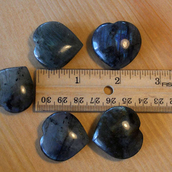 Pebble House - Labradorite Heart (up to 1.5”) (Crystals & Stones)