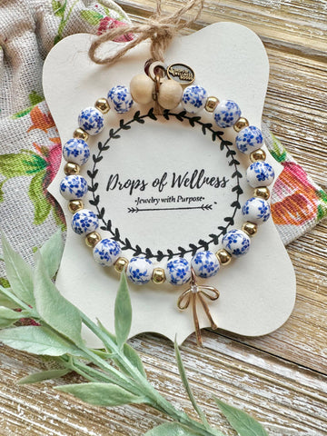 Drops of Wellness Goods - Diffuser Bracelet, Boho, Stretch Bracelet, The Florence
