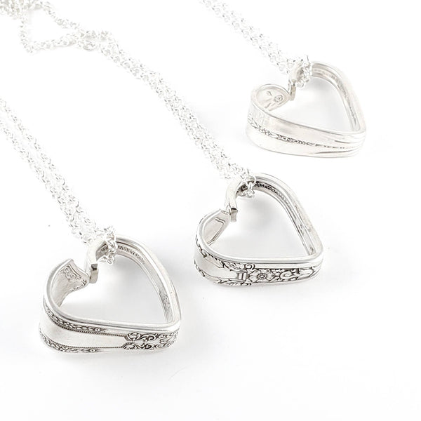 Midnight Jo - Mixed Bag Upcycled Spoon Open Heart Necklace