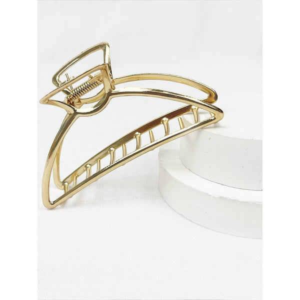 Love and Repeat - Minimalist Gold Metal Hair Claw Clips