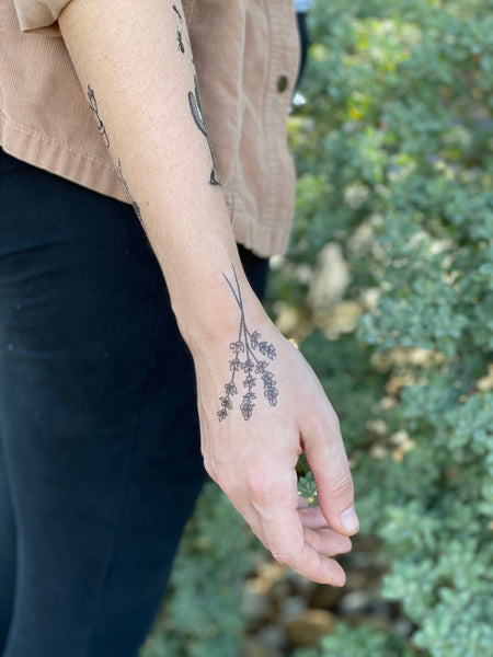 NatureTats - Lavender Twigs Temporary Tattoo