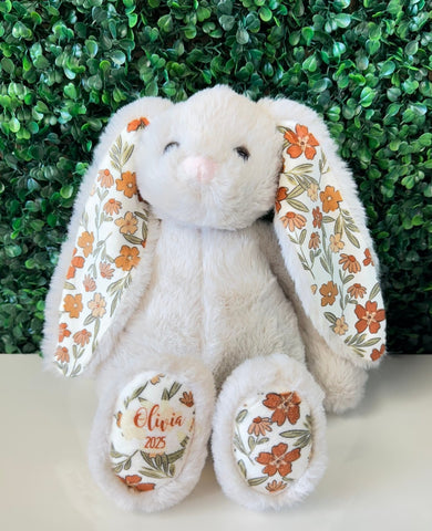 Personalized Printed Easter Bunny-  Light Grey