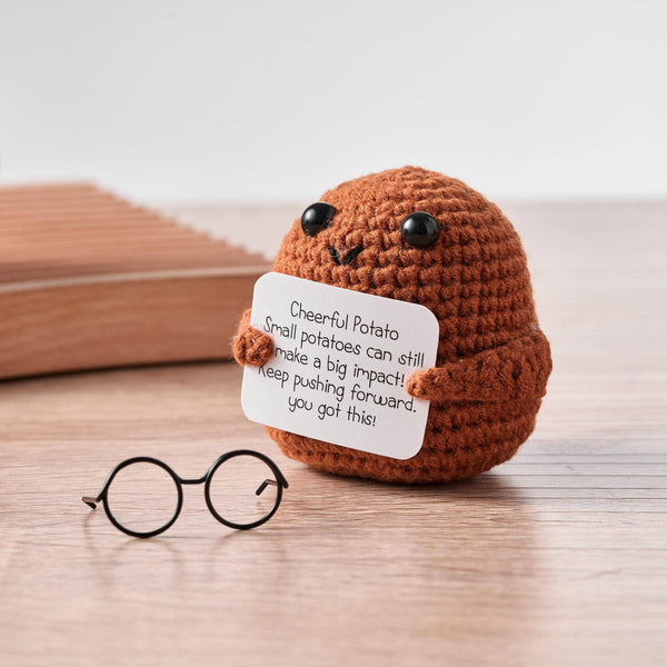 TOMOPOD LLC - Crochet Positive Potato, Amigurumi Potato, Cute Handmade Toy