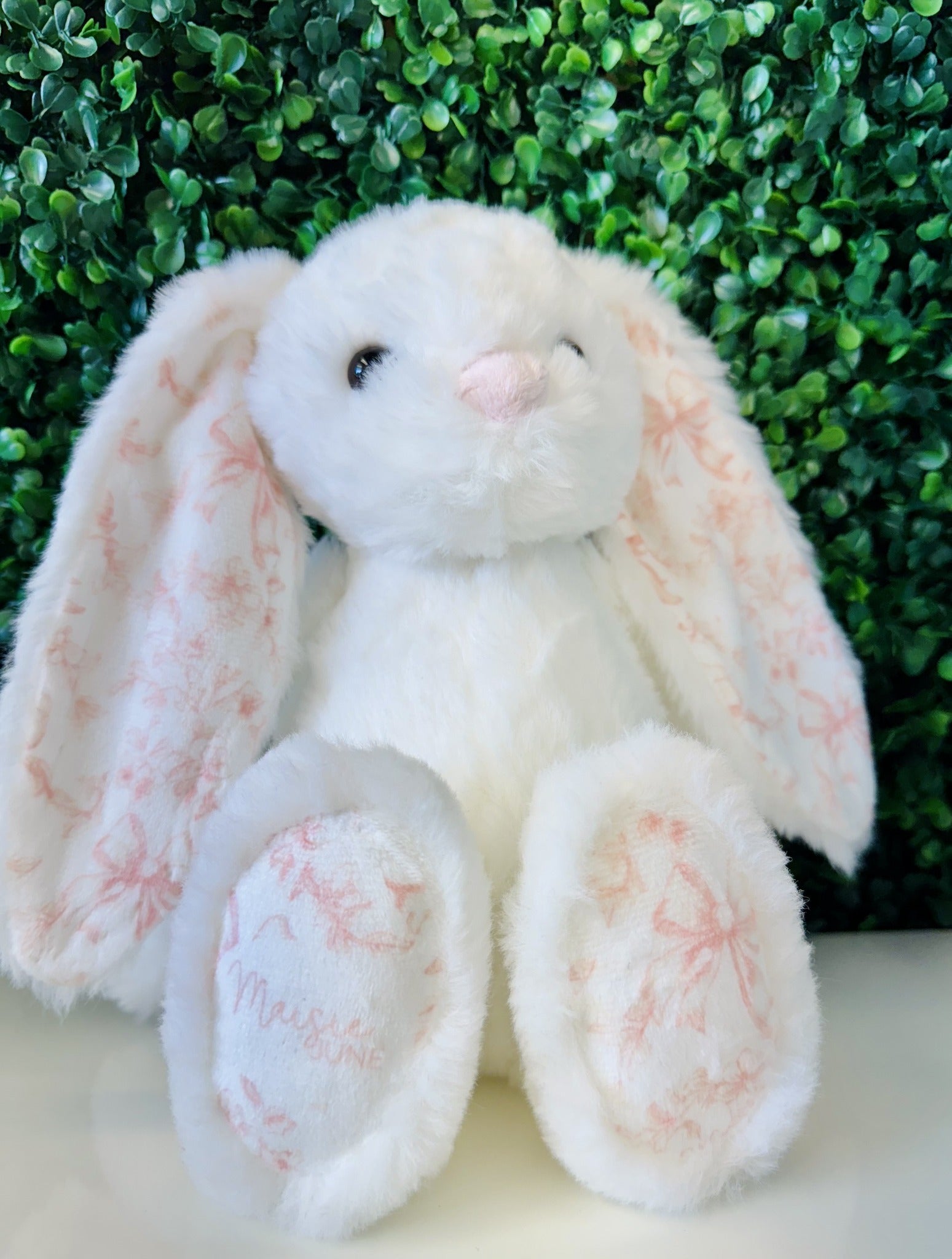 Personalized Printed Easter Bunny- White