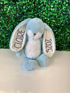 Personalized Bunnies By the Bay - Little Nibble 12" Floppy Bunny - Stormy Blue