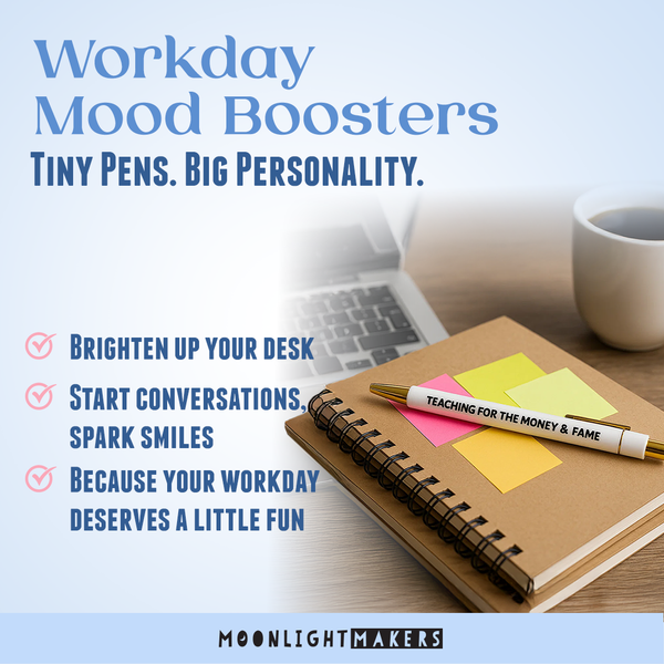 Moonlight Makers - Work Sucks - Funny Pen Set - Office Humor, Gift for Coworker